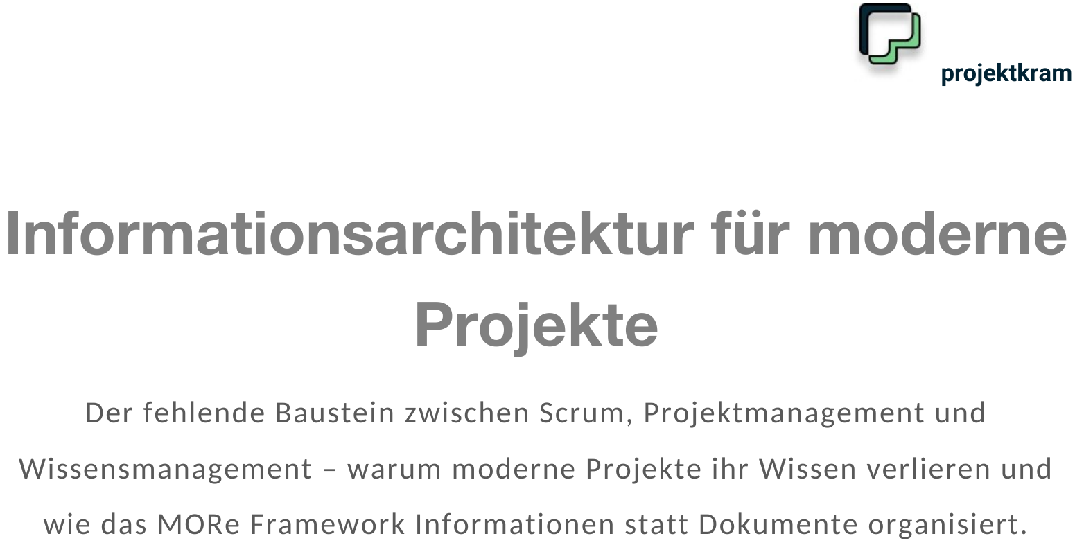 Informationsarchitektur für moderen Projekte